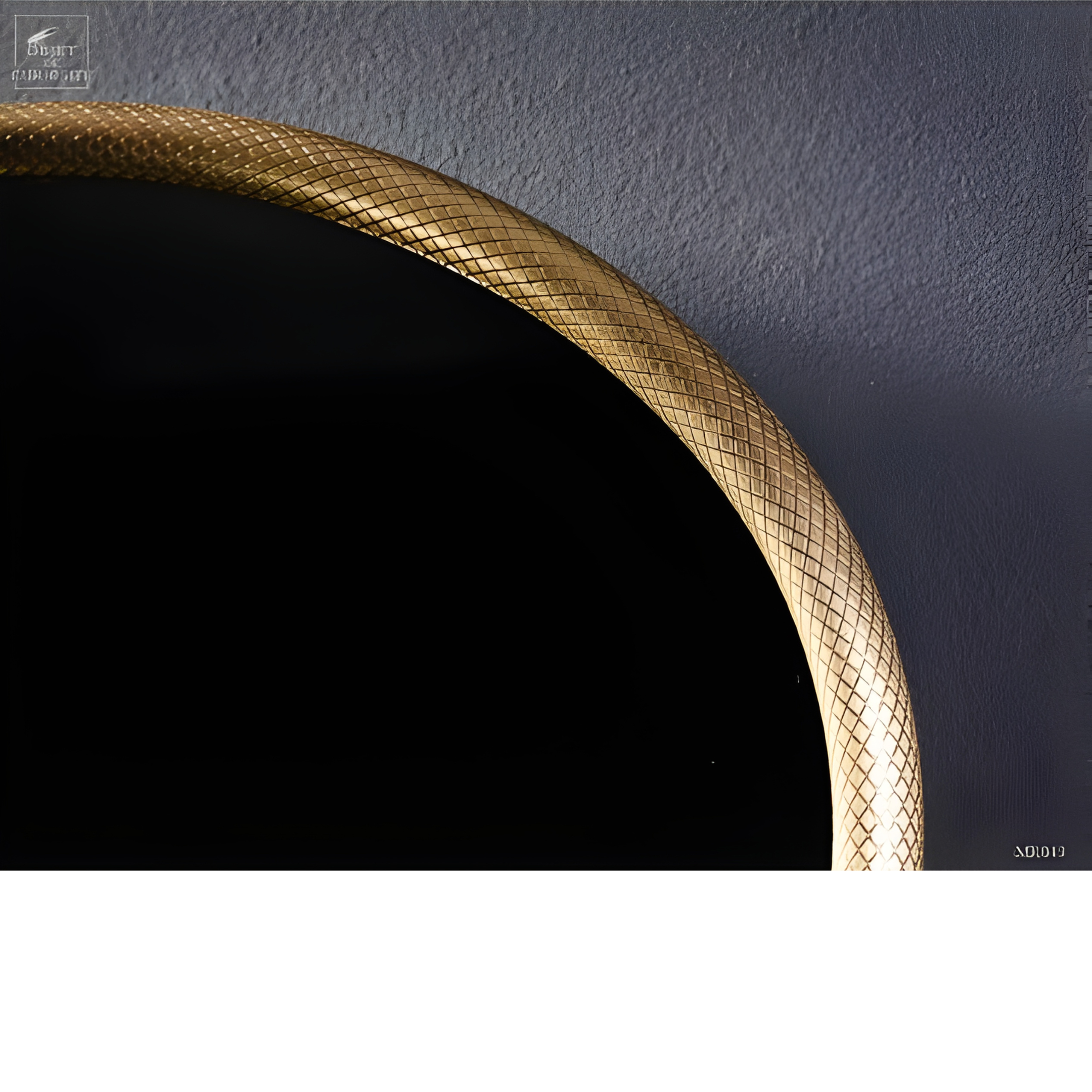 Miroir oval cadre laiton motif lézard