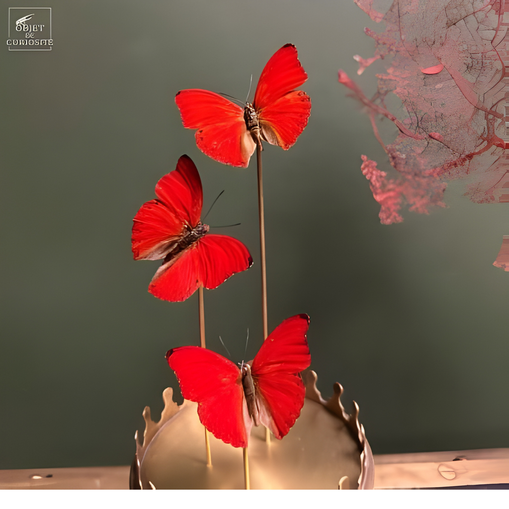 3 papillons CYMOTHOE SANGARIS