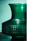 Vase col large vert bande pointes de diamants