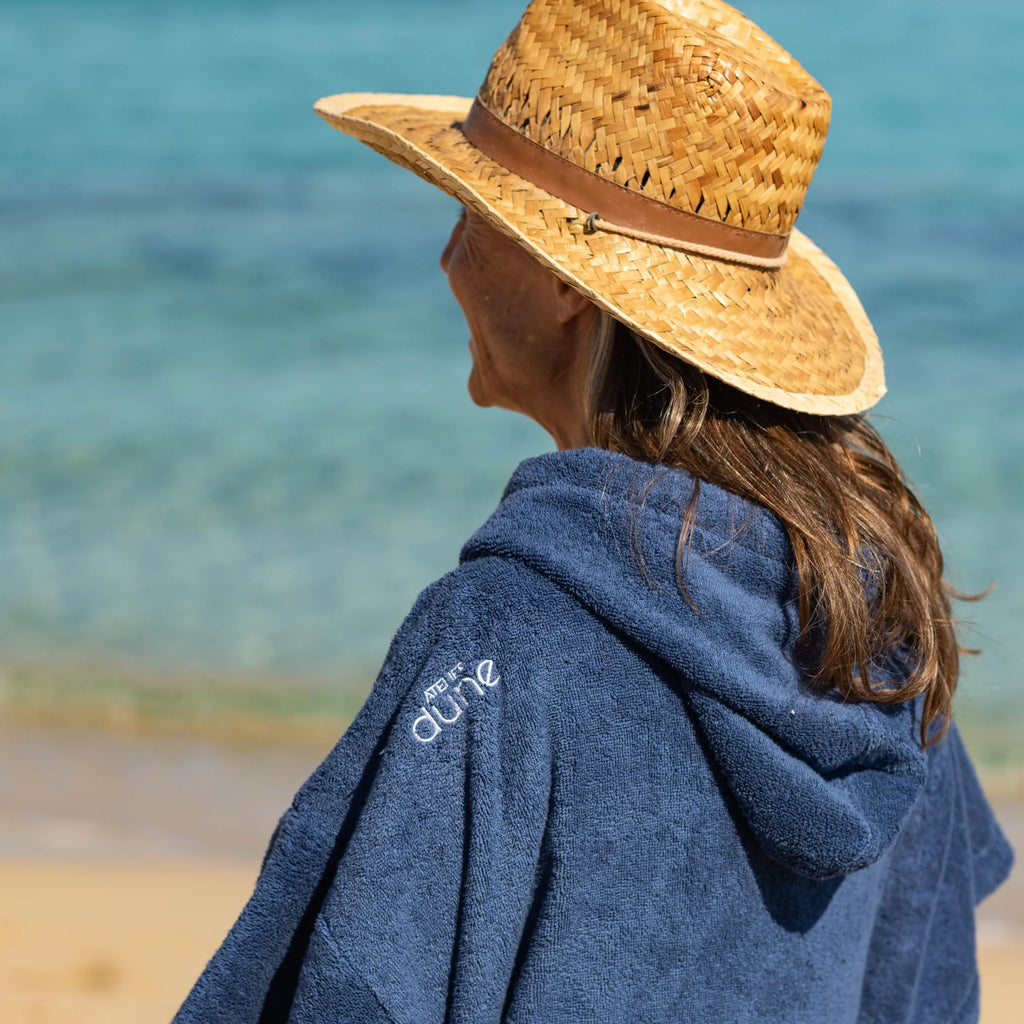 Poncho en coton premium bio Outremer