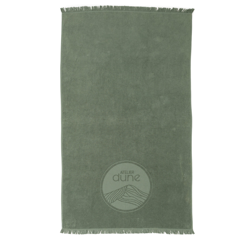 Drap de bain premium en coton bio Vert sauge