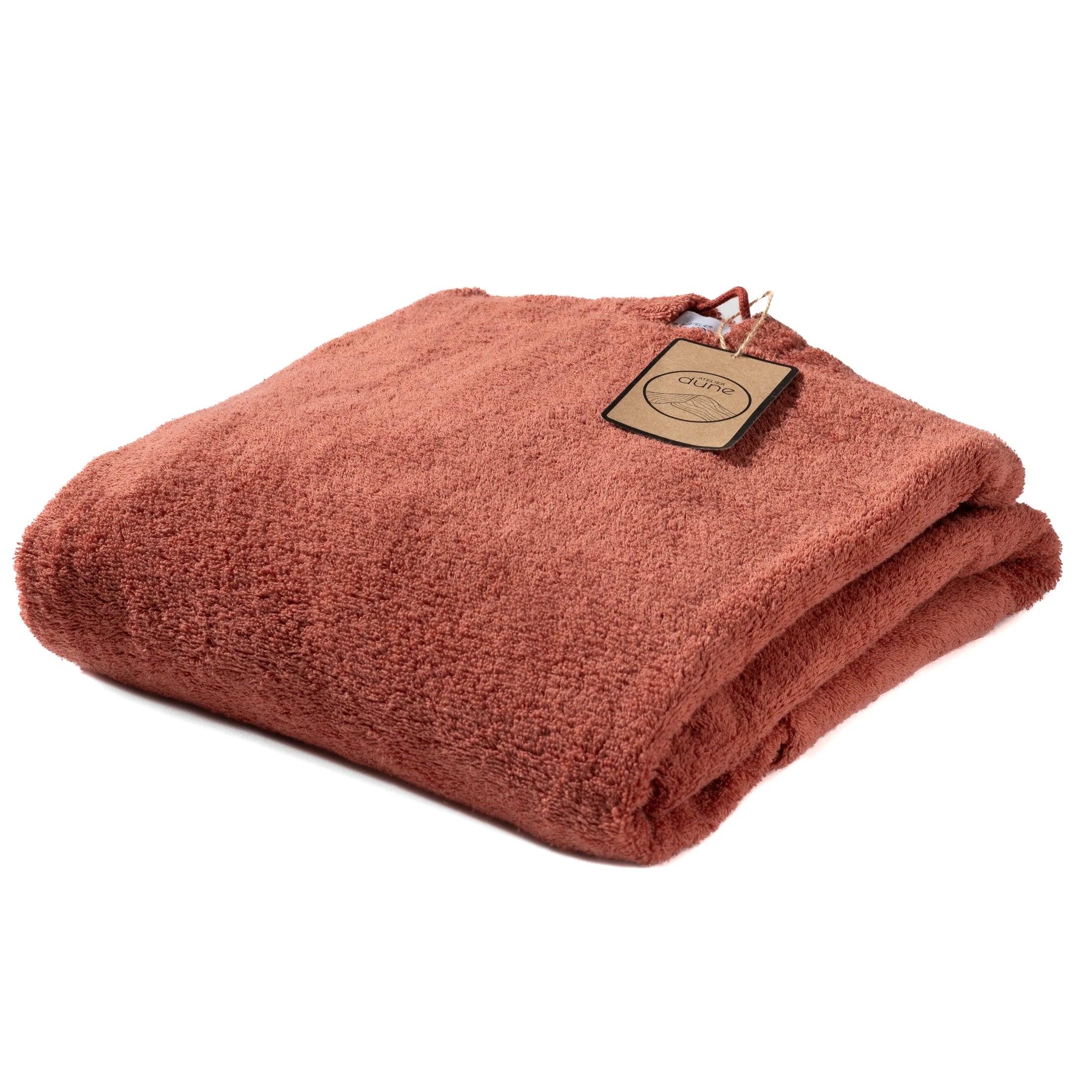 Poncho en coton premium bio Terracotta