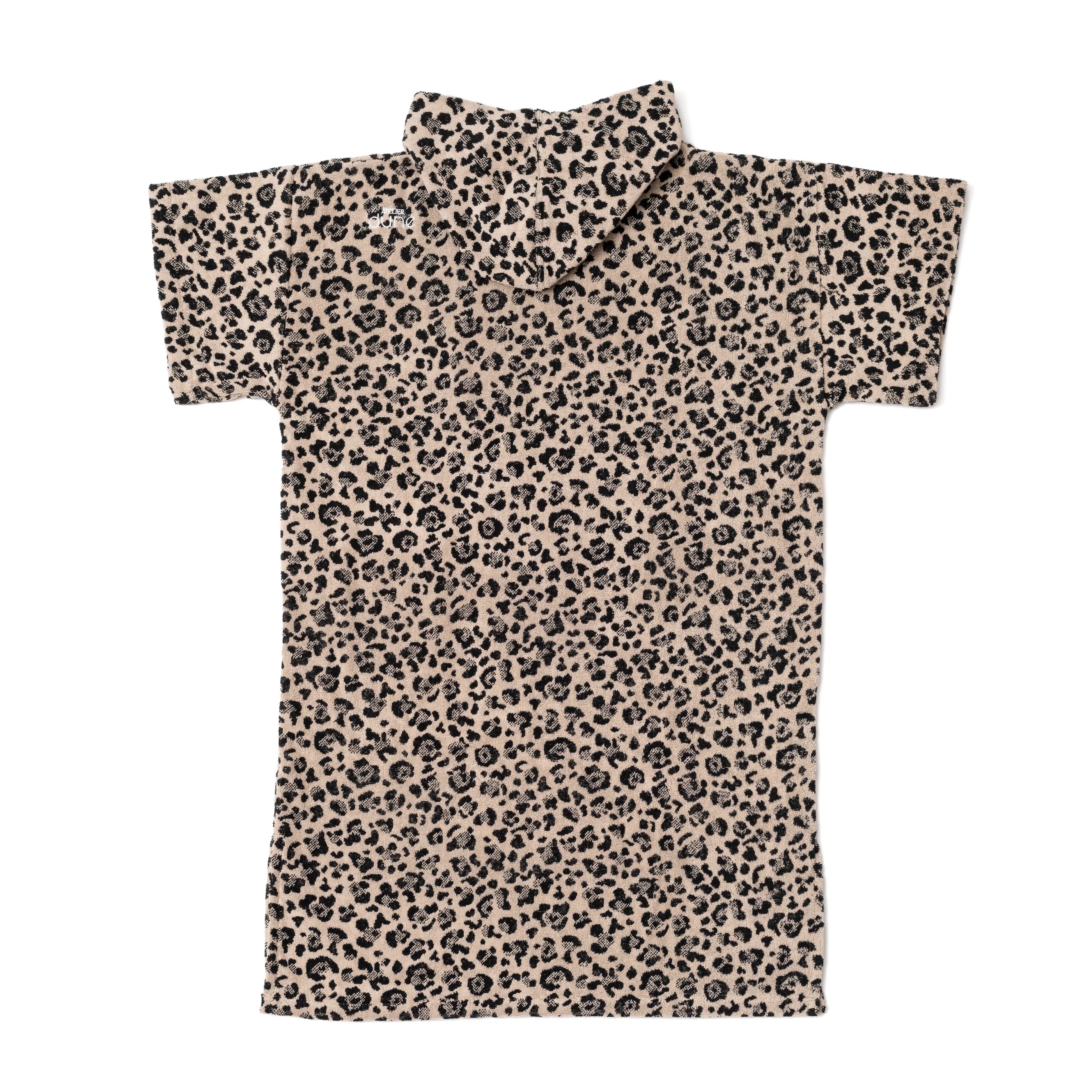 Poncho en coton premium bio Léopard