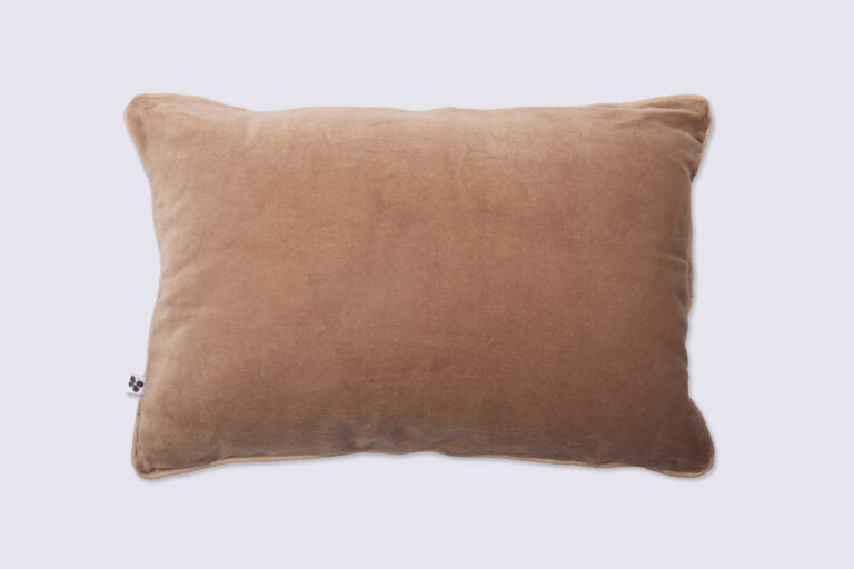 Coussin déhoussable 40x60 Velours CESAR Camel