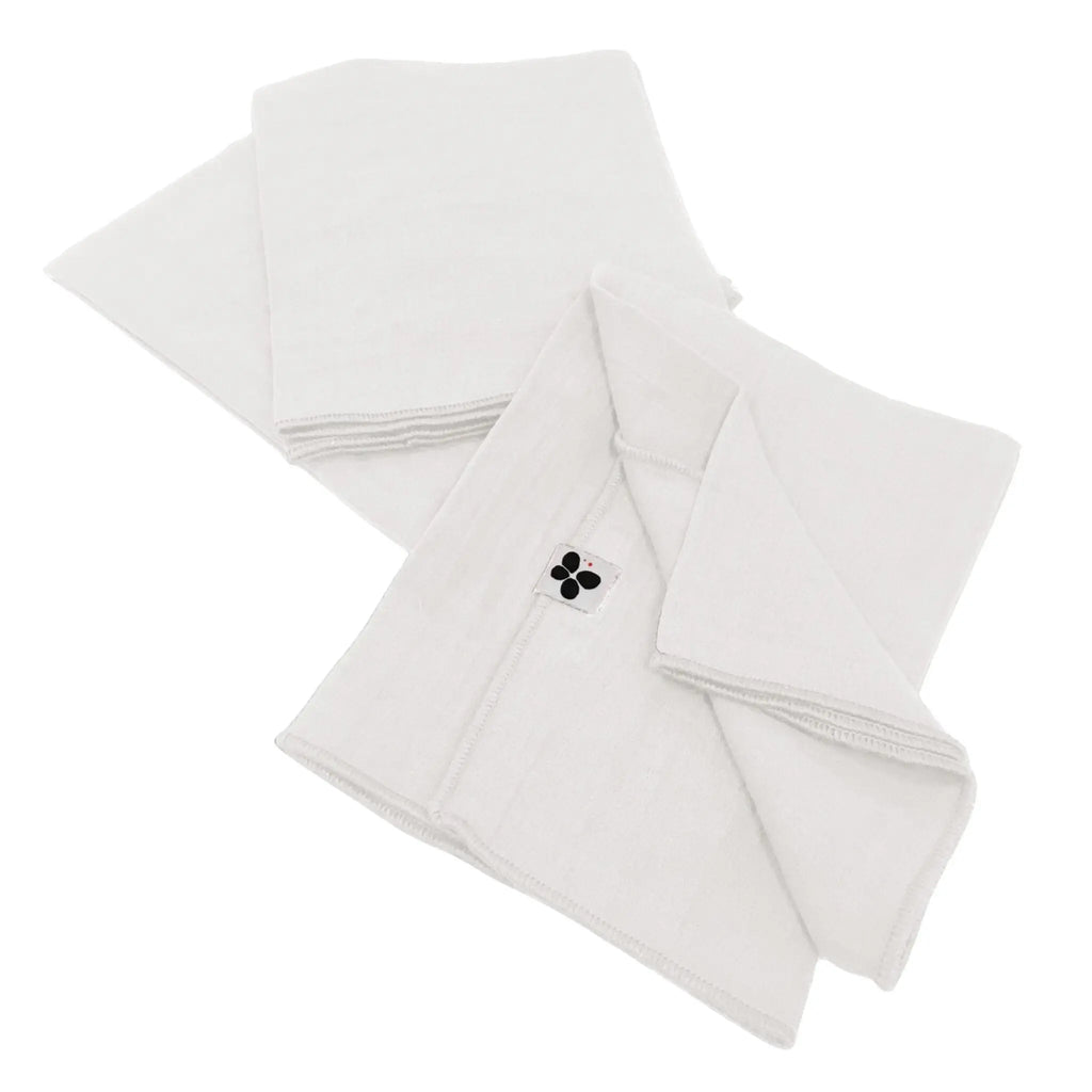 Lot de 3 serviettes 40x40 Gaze de coton unie GAIA Chantilly Little Harmonie