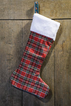 Botte de Noël aux motifs écossais