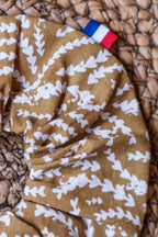 Chouchou beige et blanc