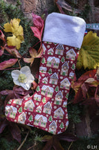 Botte de Noël aux motifs maisonnettes en pain d'épices