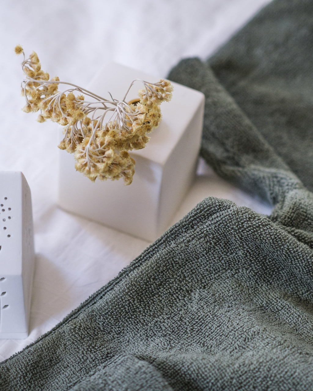 Poncho en coton premium bio Vert sauge