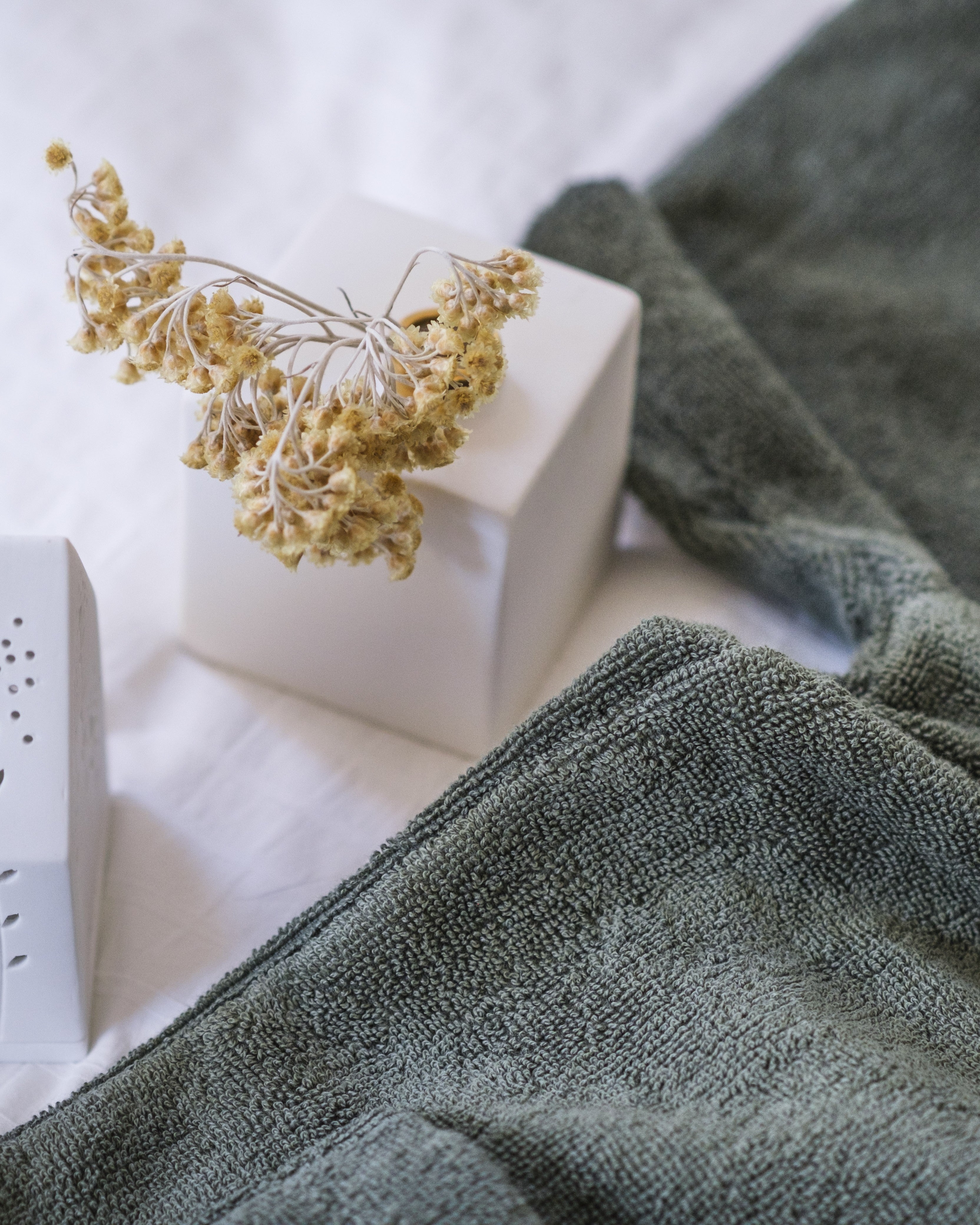 Poncho en coton premium bio Vert sauge