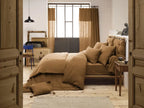 Bout de lit 90x200 Gaze de coton unie GAIA Camel Little Harmonie