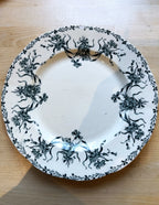 Duo dépareillé d'assiettes bleues anciennes Salins Little Harmonie