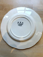Duo dépareillé d'assiettes bleues anciennes Salins Little Harmonie