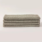 Plaid noir et blanc à franges en laine