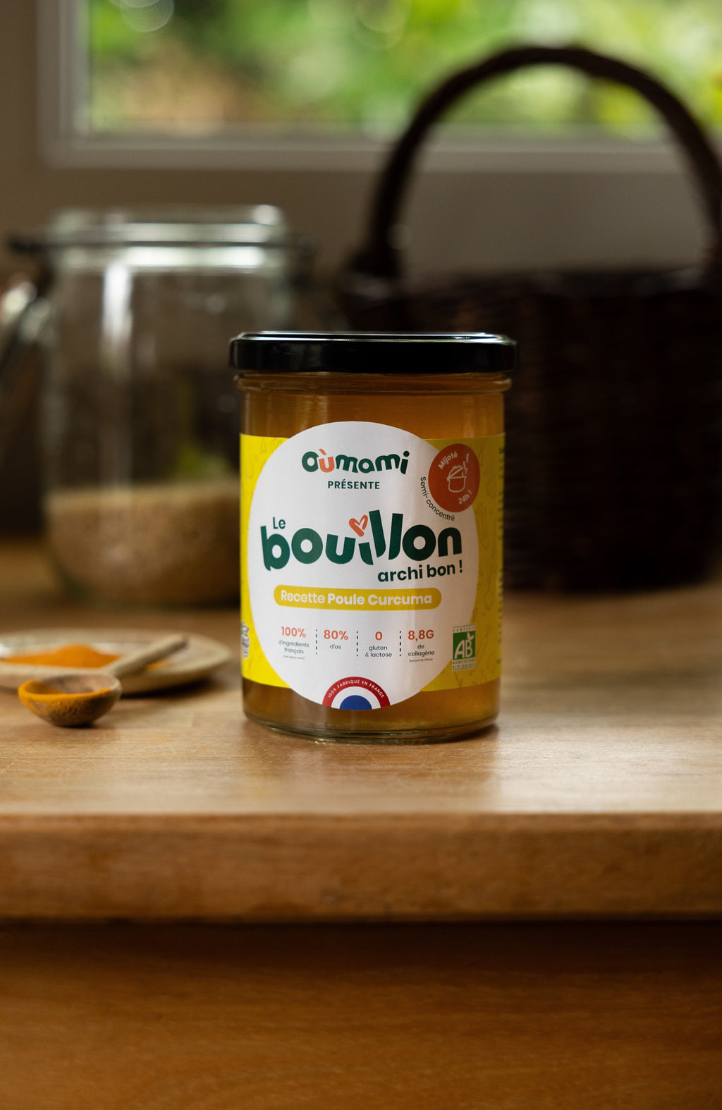 Bouillon d'os "Poule Curcuma" 100% Bio