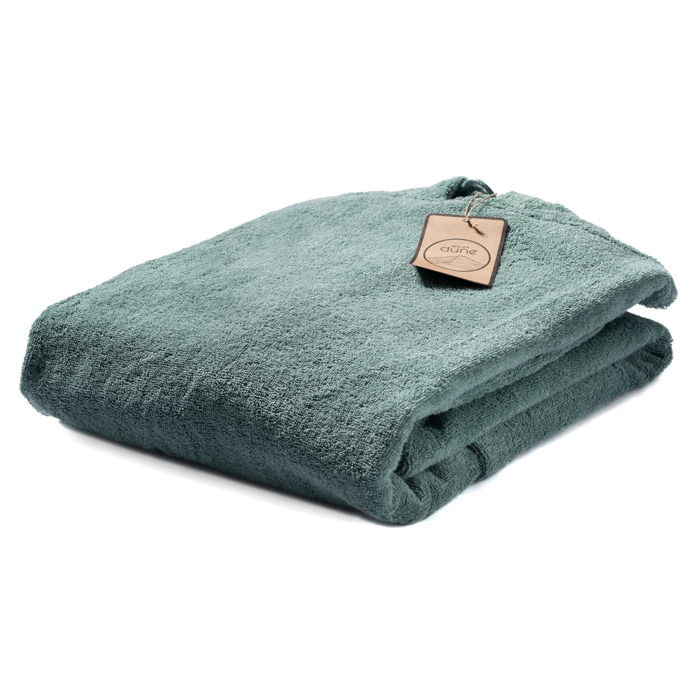 Poncho en coton premium bio Vert Céladon