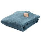 Poncho en coton premium bio Bleu lagon