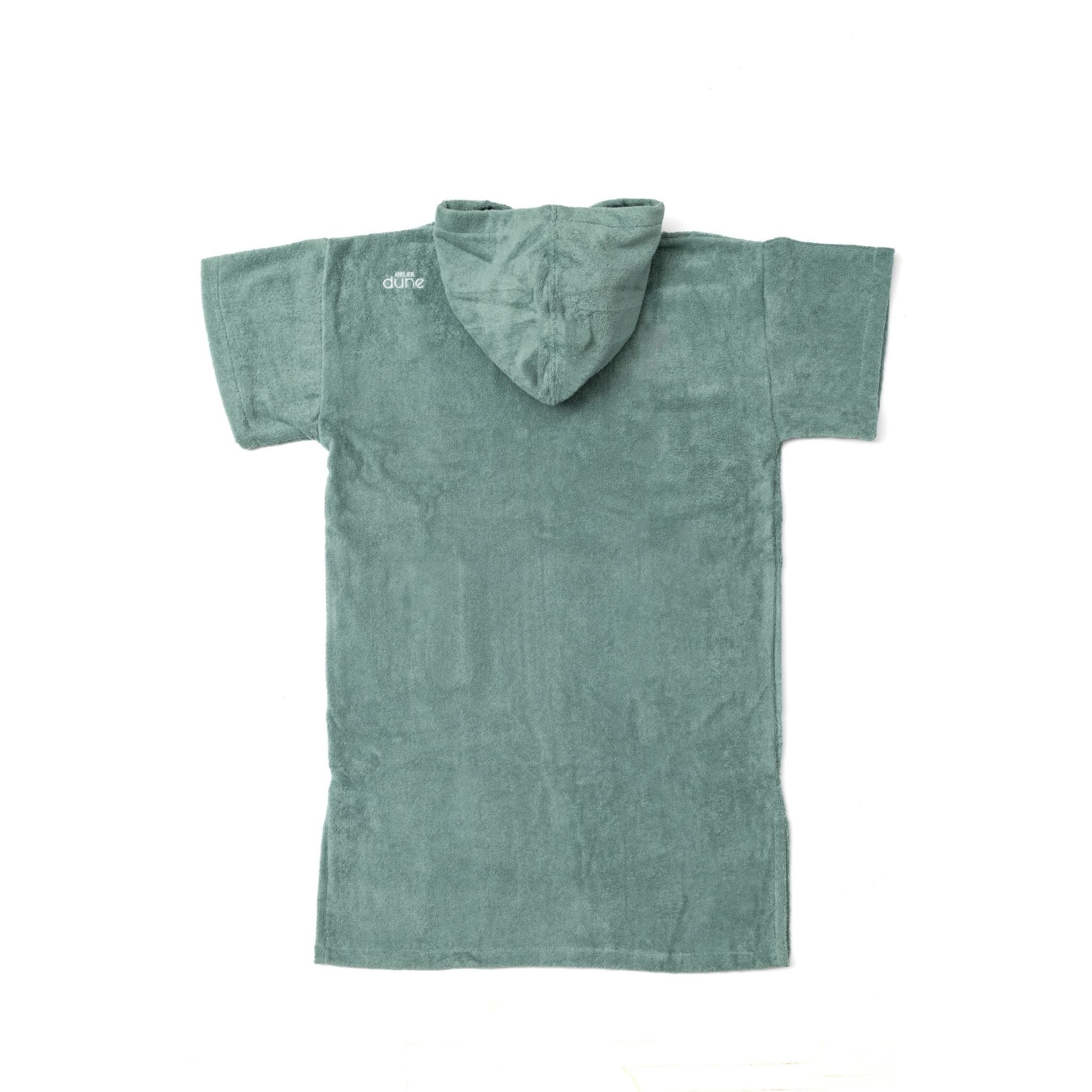 Poncho en coton premium bio Vert Céladon