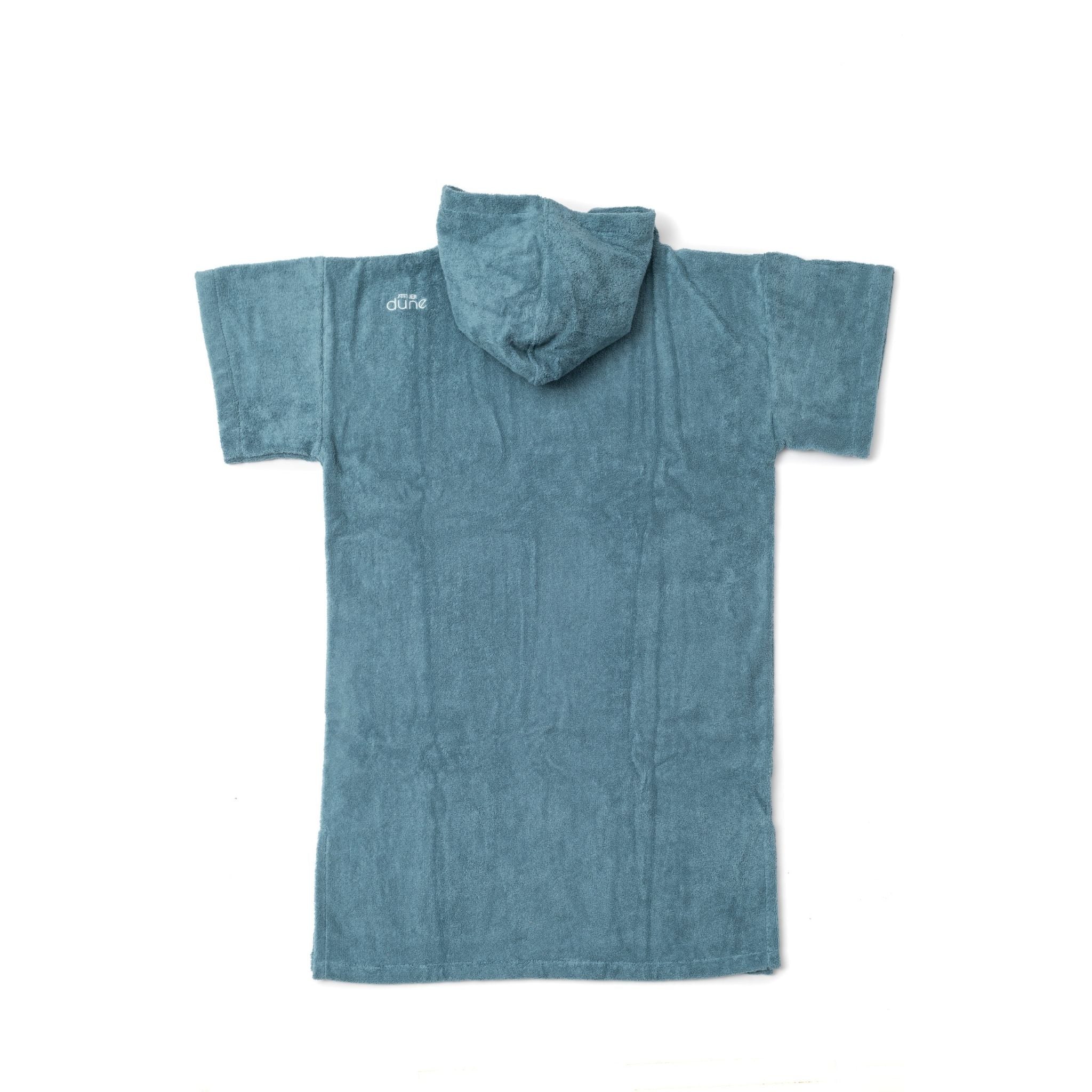 Poncho en coton premium bio Bleu lagon
