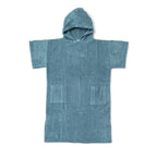 Poncho en coton premium bio Bleu lagon