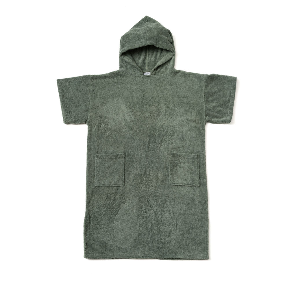 Poncho en coton premium bio Vert sauge