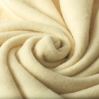 Plaid Blanc en laine vierge, finition Ebène