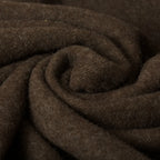 Plaid Chocolat en laine vierge, finition Ivoire