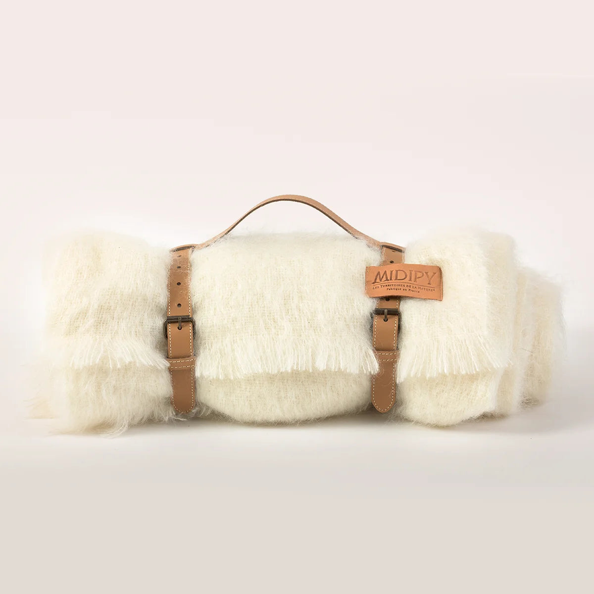 Plaid en laine de Mohair blanc