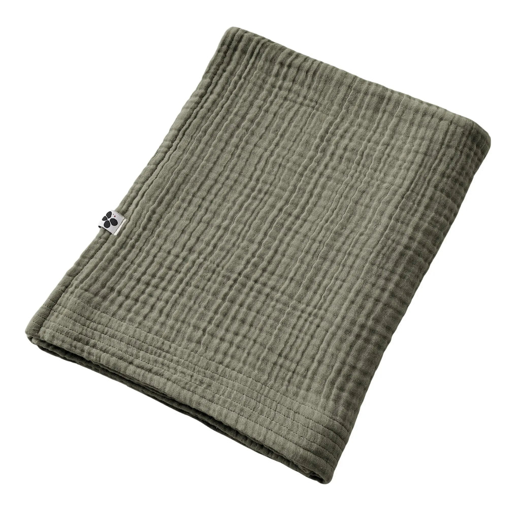 Drap de Bain 90x150 Gaze de coton unie GAIA Romarin Little Harmonie