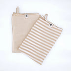 Lot de 2 essuie-mains 50x70 Gaze de coton tissée ROMIE Ficelle Little Harmonie
