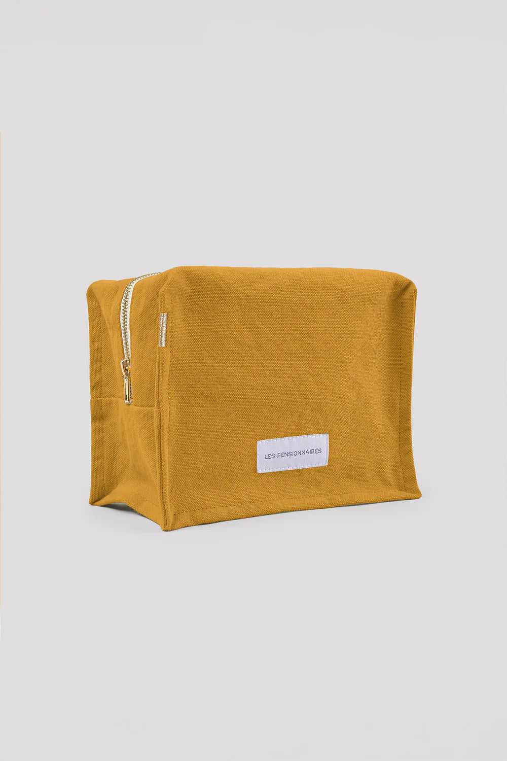 Trousse de toilette Cube coton bio Jaune Safran Les Pensionnaires