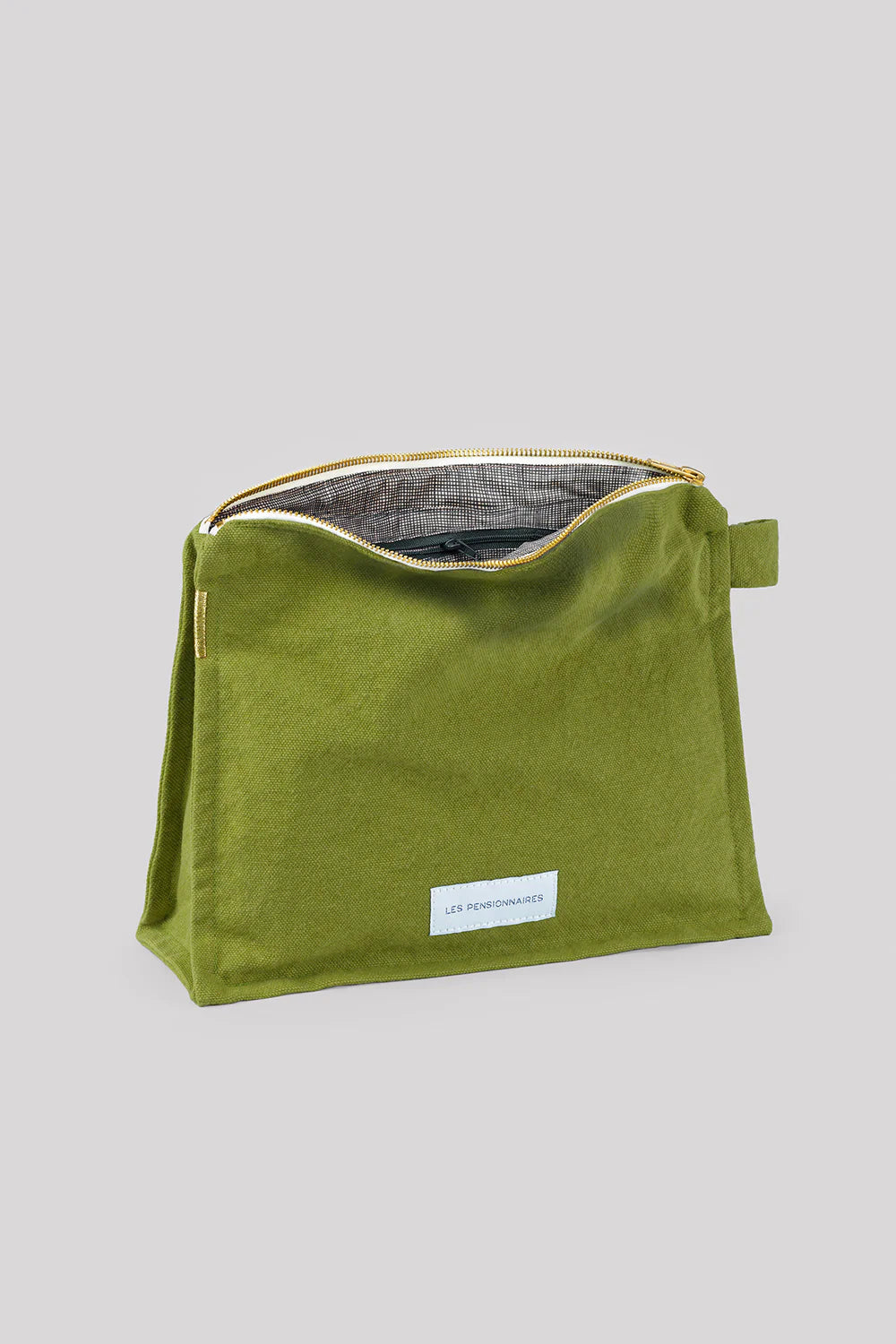 Trousse de toilette coton bio Vert Mousse Les Pensionnaires