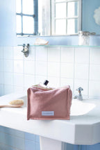 Trousse de toilette Cube coton bio Bois de Rose Les Pensionnaires