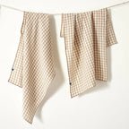 Lot de 2 essuie-mains 50x70 Gaze de coton tissée VICKIE Ficelle Little Harmonie