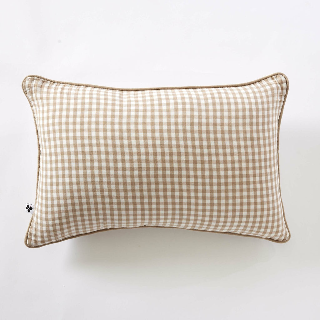 Coussin déhoussable 40x60 Gaze de coton tissée VICKIE Ficelle