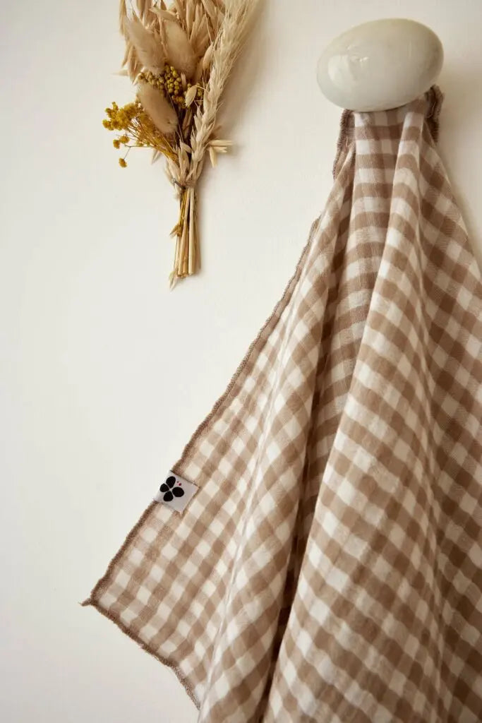 Lot de 2 essuie-mains 50x70 Gaze de coton tissée VICKIE Ficelle Little Harmonie