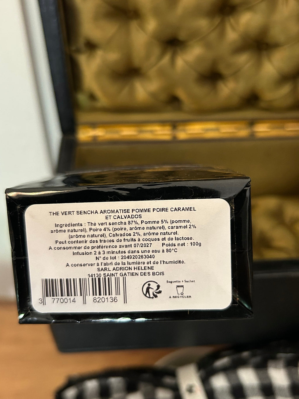 Coffret Infusettes Thé Vert Pomme Poire Caramel Calvados Flore Norman