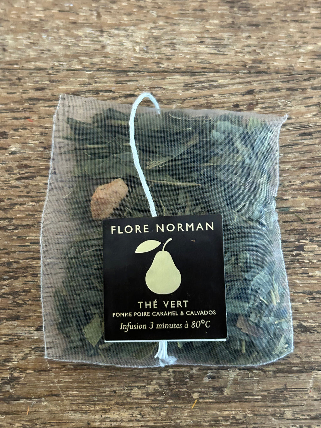 Coffret Infusettes Thé Vert Pomme Poire Caramel Calvados Flore Norman