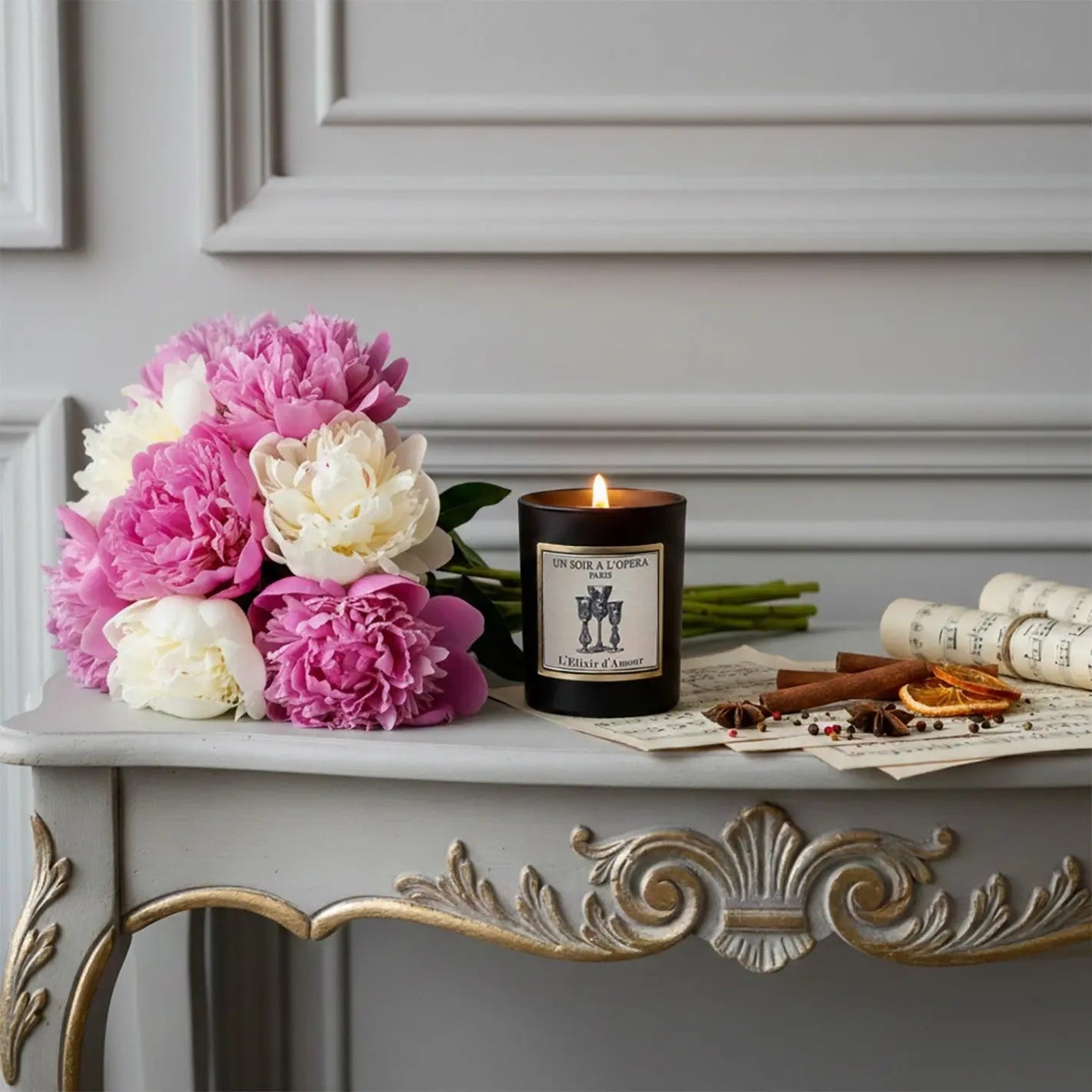 Bougie parfumée L'Elixir d'Amour Un soir à l'opéra