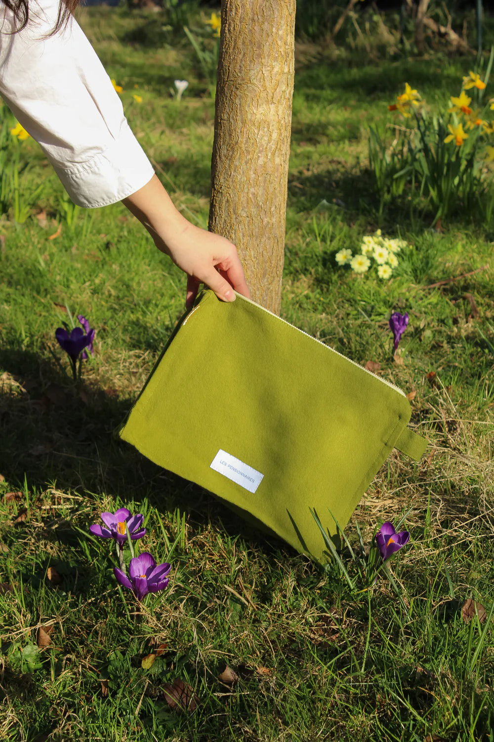 Trousse de toilette coton bio Vert Mousse Les Pensionnaires