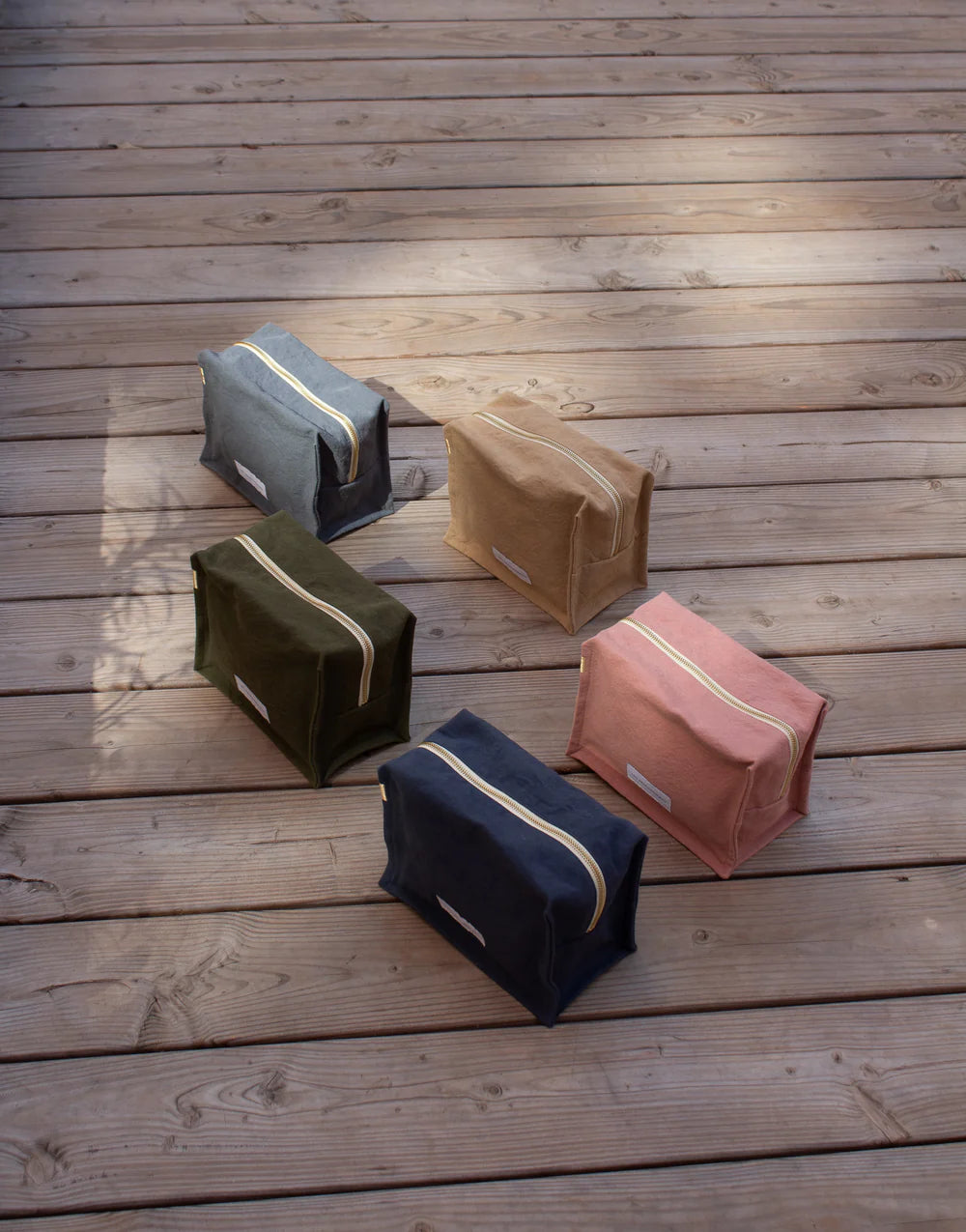 Trousse de toilette Cube coton bio Bois de Rose Les Pensionnaires
