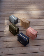 Trousse de toilette Cube coton bio Bois de Rose Les Pensionnaires